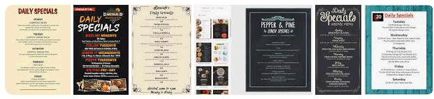 Menu Specials
